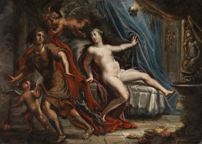 José se escapa de la esposa de Potifar de Johann Georg Platzer